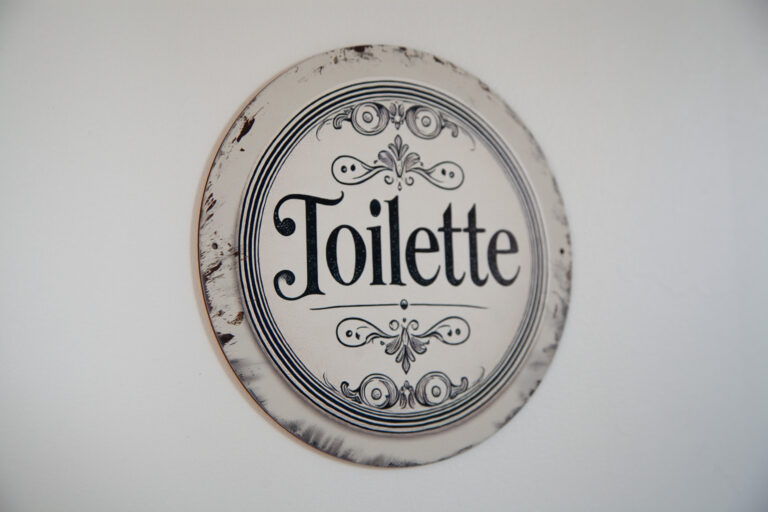 Toilettenschild - Ferienwohnung Augustfehn